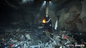 The neighbouring American school was also badly damaged in the attack