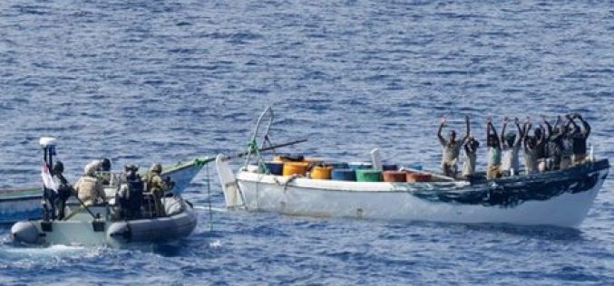 Suspected pirates caught in joint naval operation